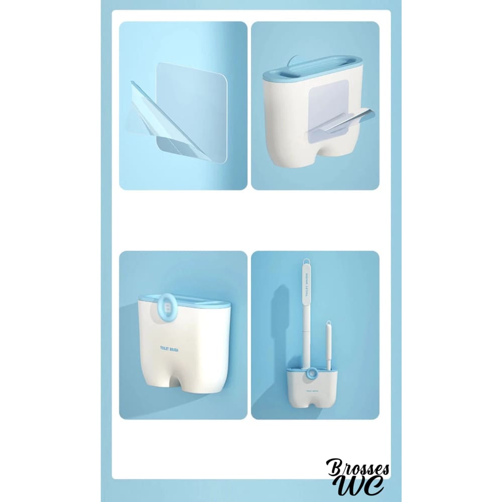 Porte-brosse wc mural discret