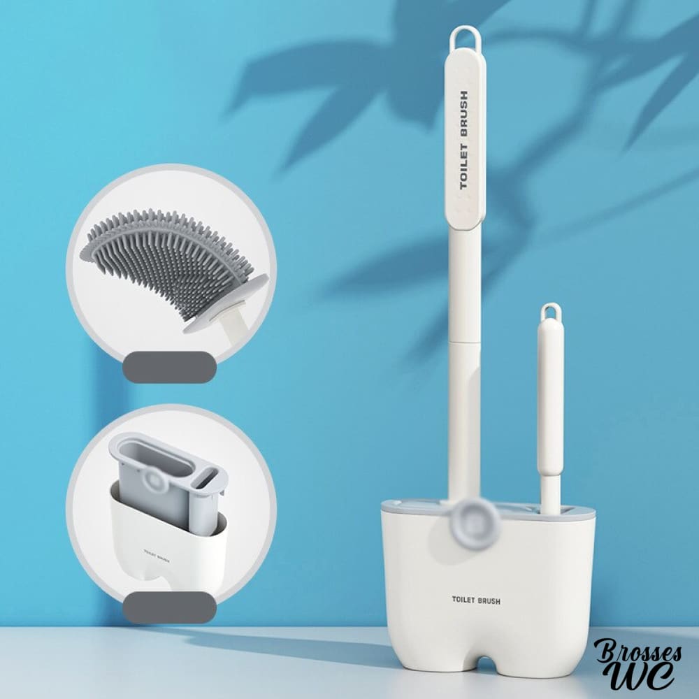 Porte-brosse wc mural discret