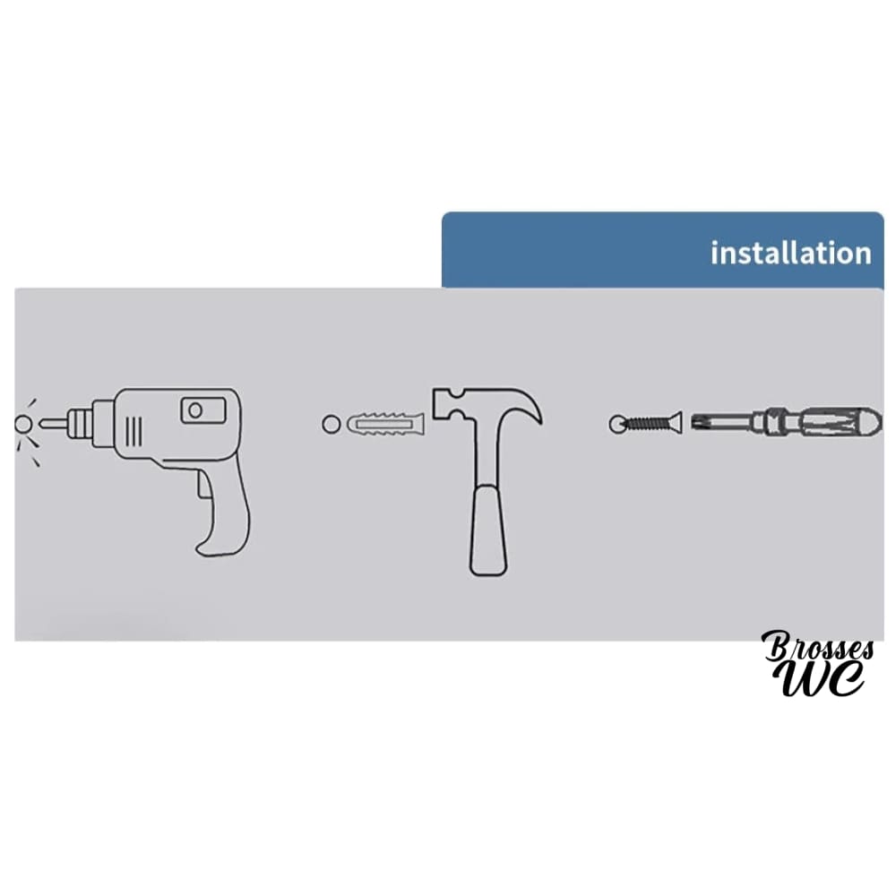 Porte-brosse wc suspendu doré luxueux