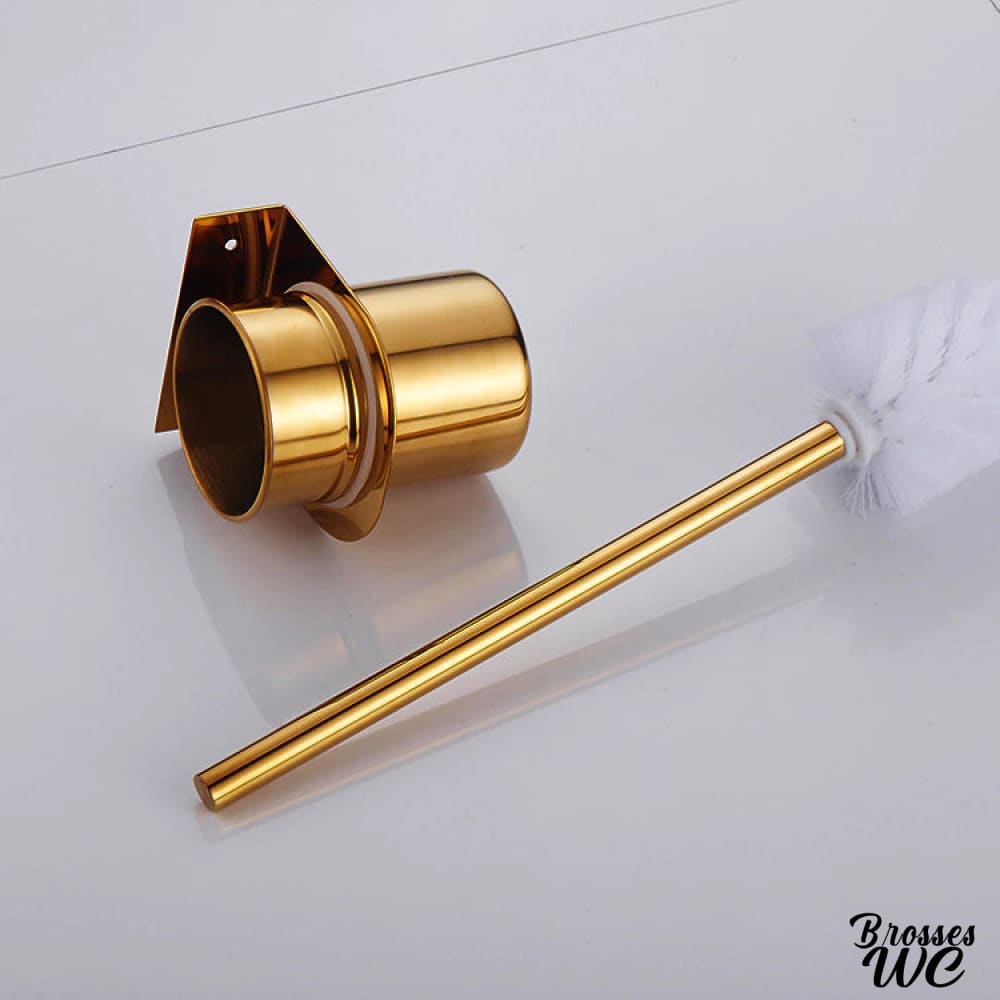 Porte-brosse wc suspendu doré luxueux