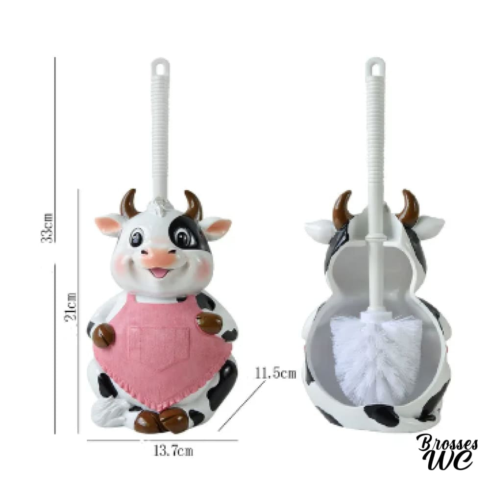 Porte-brosse wc motif vache amusant
