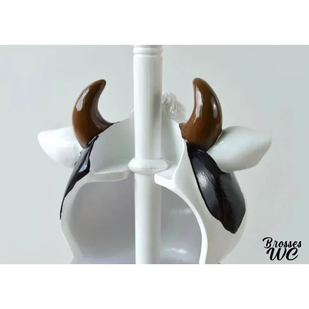 Porte-brosse wc motif vache amusant