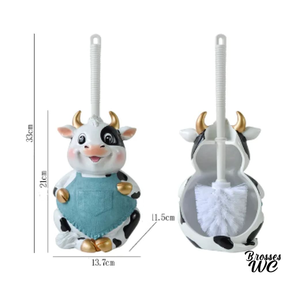 Porte-brosse wc motif vache amusant