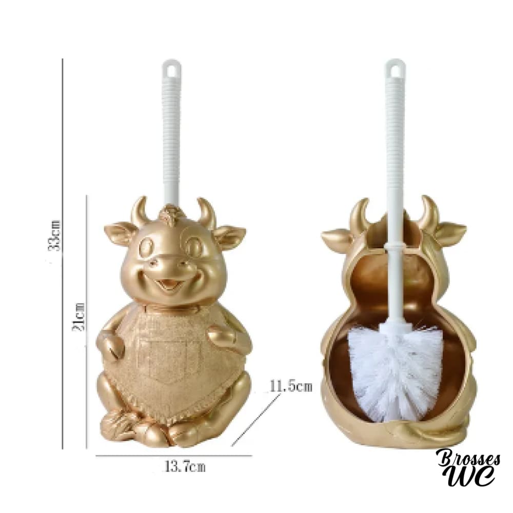 Porte-brosse wc motif vache amusant