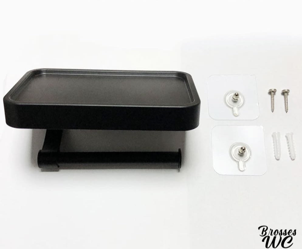 Porte-rouleau wc avec tablette fonctionnelle