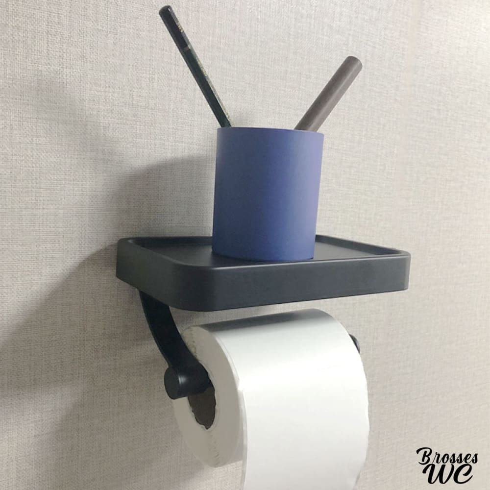 Porte-rouleau wc avec tablette fonctionnelle