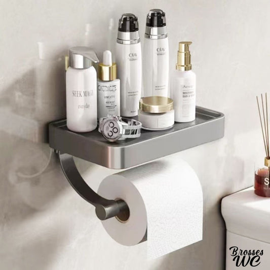 Porte-rouleau wc avec tablette fonctionnelle