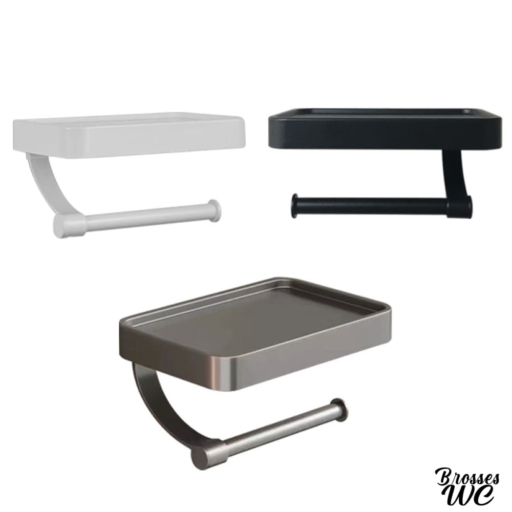 Porte-rouleau wc avec tablette fonctionnelle