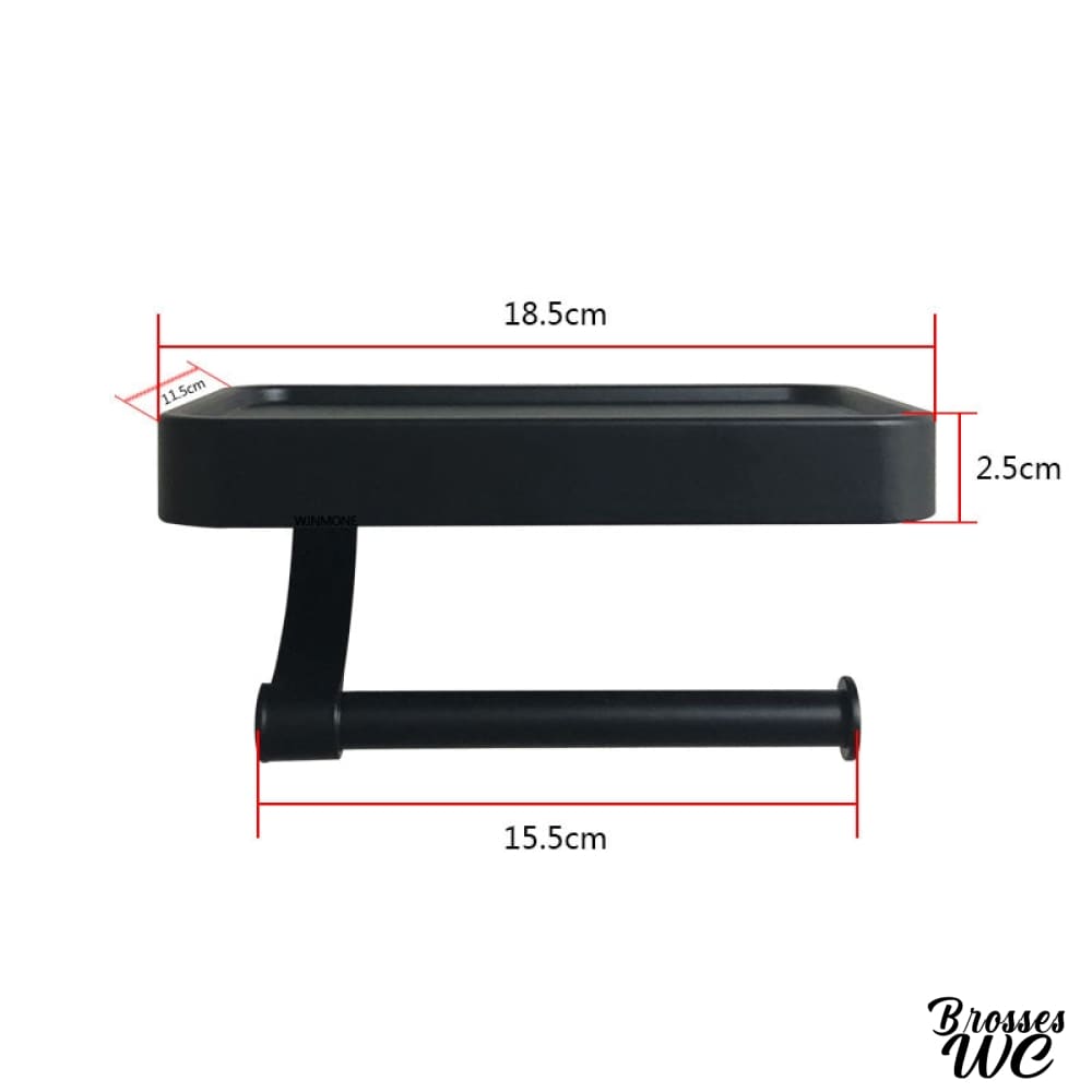 Porte-rouleau wc avec tablette fonctionnelle