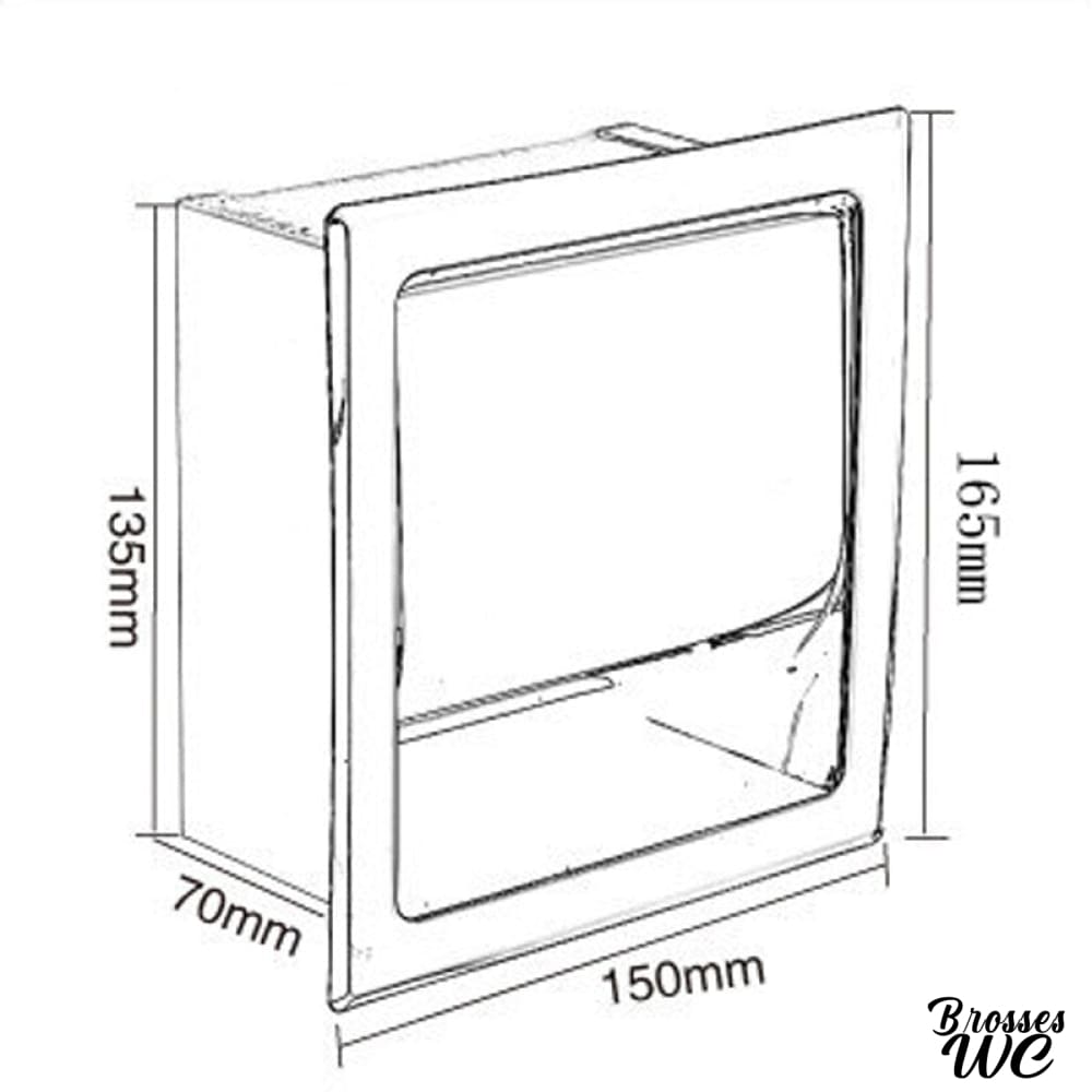 Porte-rouleau wc encastrable discret