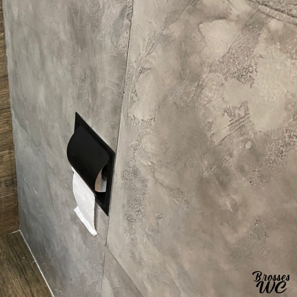 Porte-rouleau wc encastrable discret