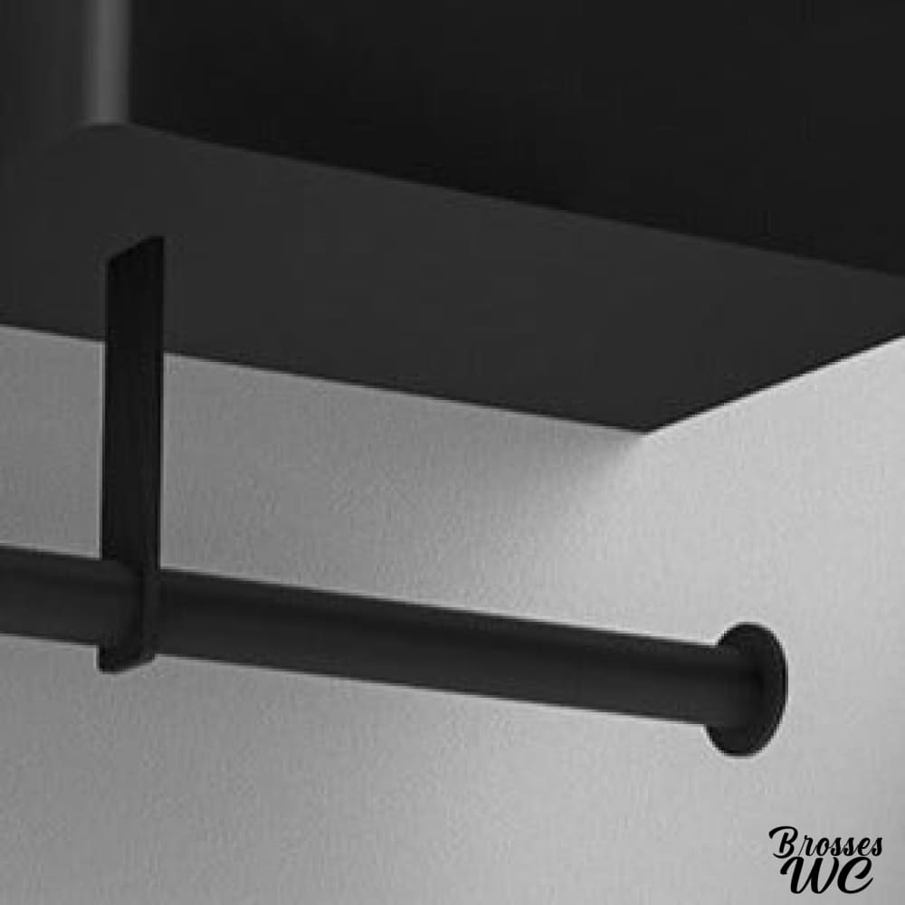 Porte-rouleau wc noir élégant