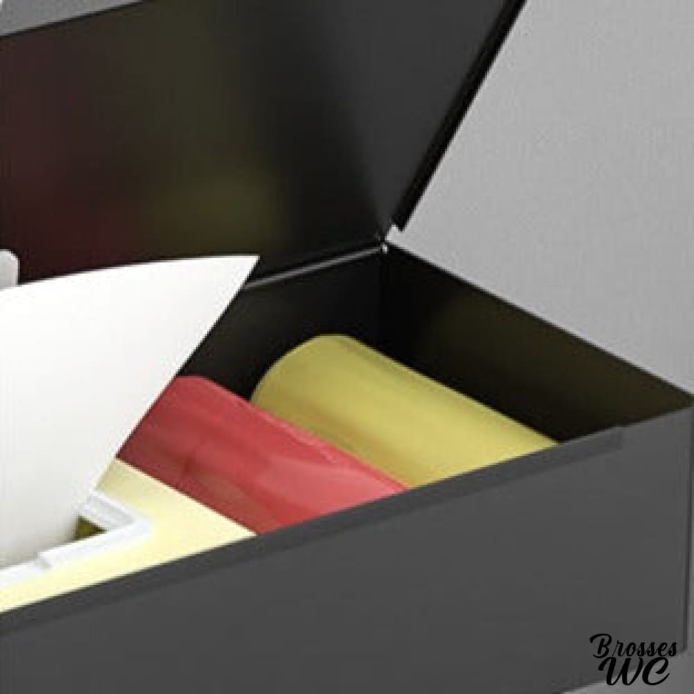 Porte-rouleau wc noir élégant