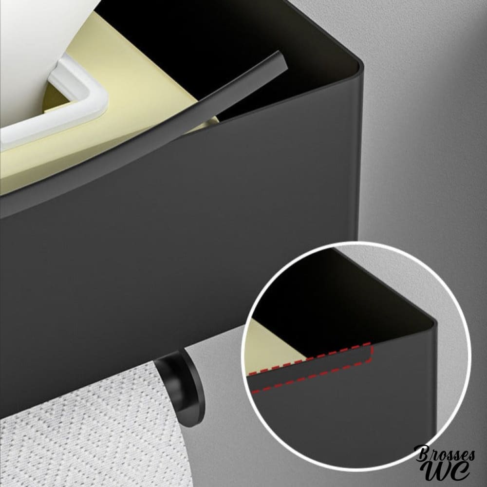 Porte-rouleau wc noir élégant