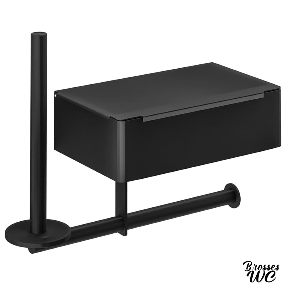 Porte-rouleau wc noir élégant
