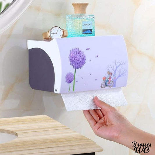 Porte-rouleaux wc fleuri poétique