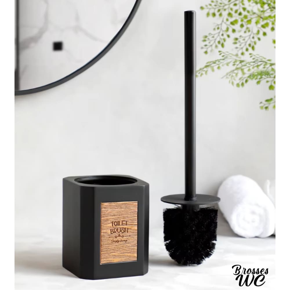Pot et brosse wc assortis