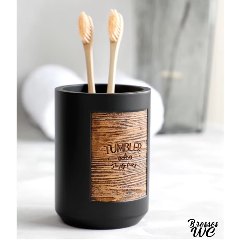 Pot et brosse wc assortis