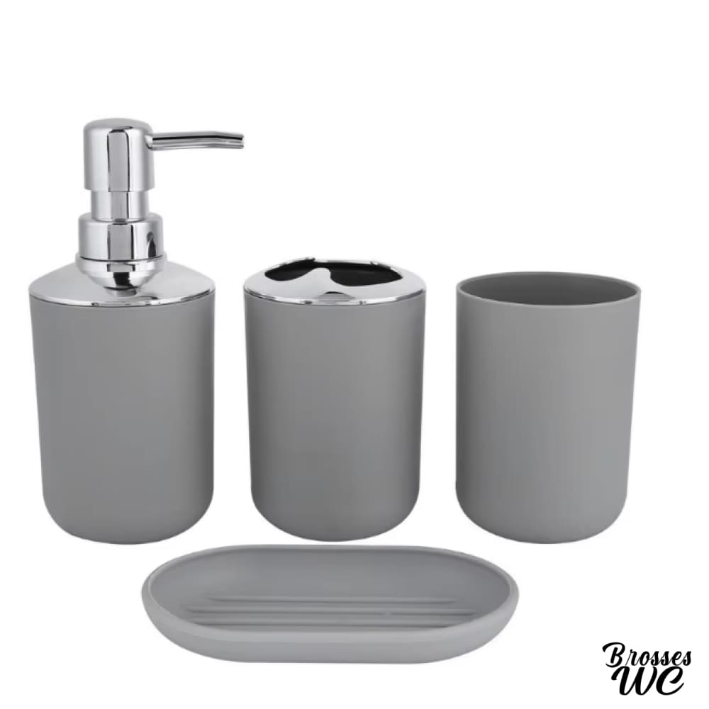 Poubelle wc et porte-brosse assortis