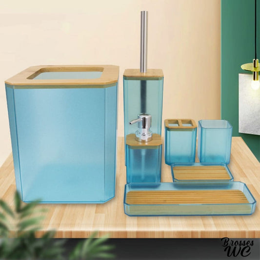 Set poubelle et brosse wc pratique