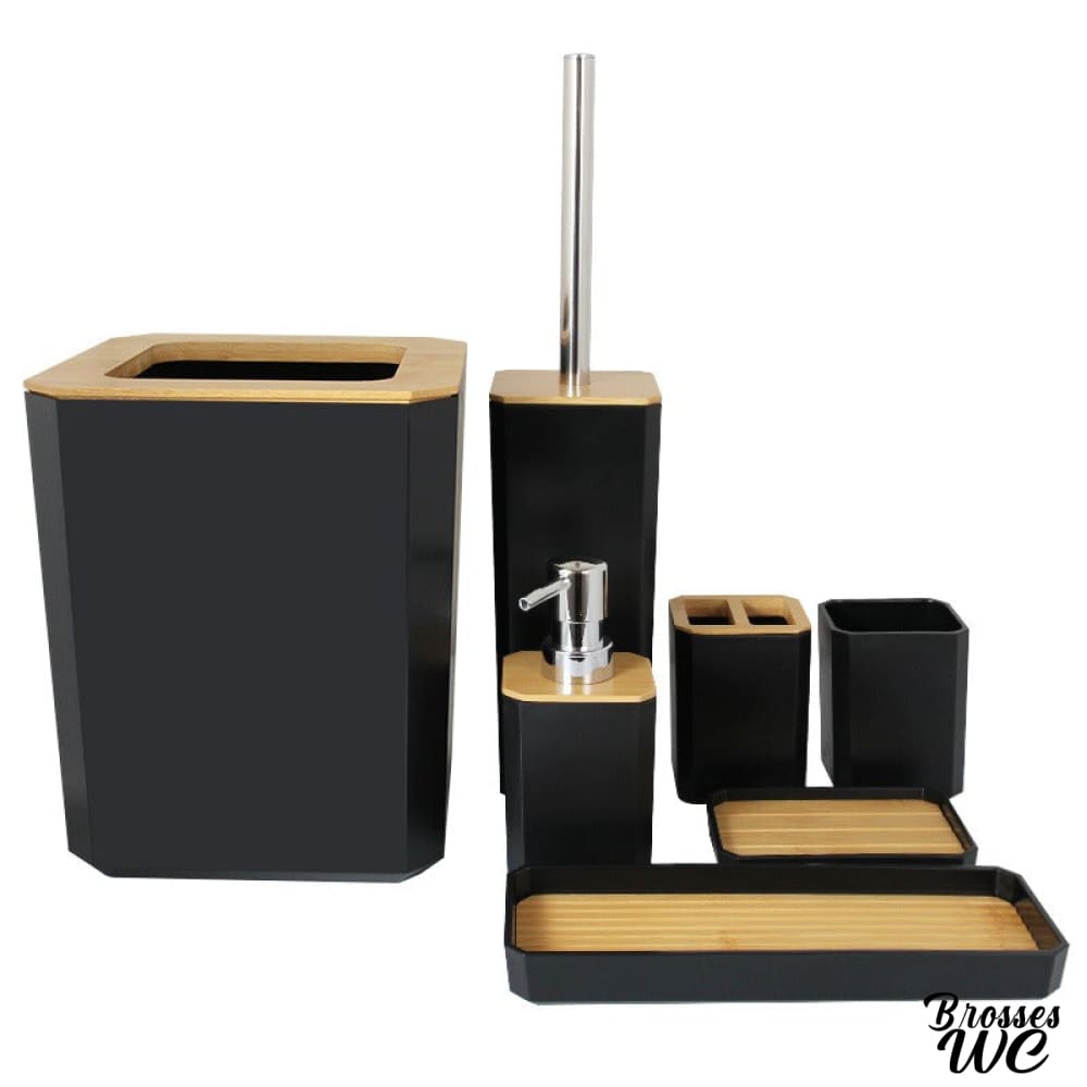 Set poubelle et brosse wc pratique