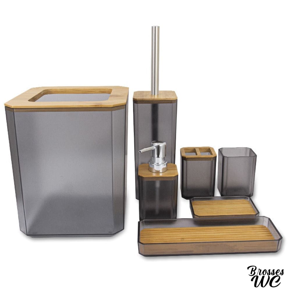 Set poubelle et brosse wc pratique