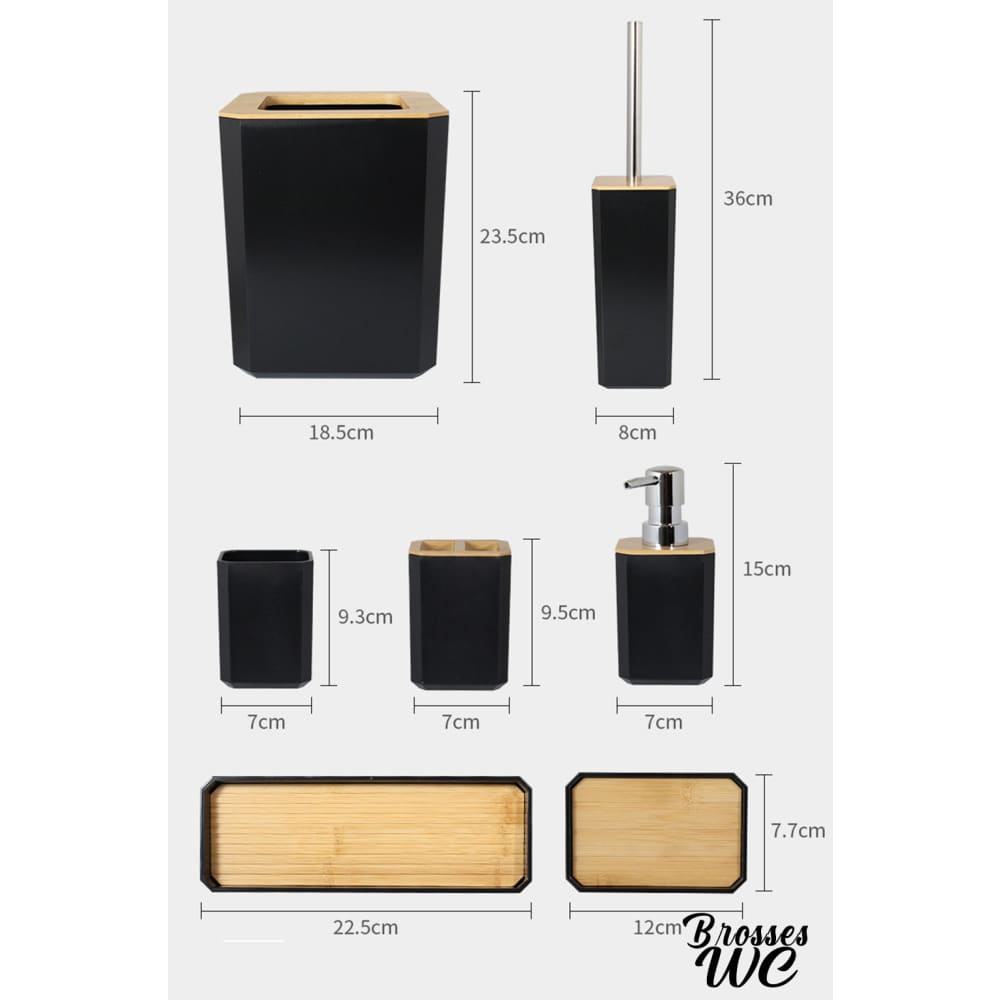 Set poubelle et brosse wc pratique