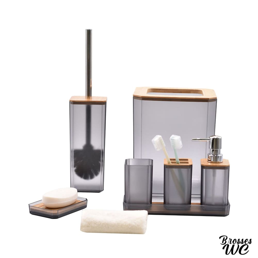 Set poubelle et brosse wc pratique