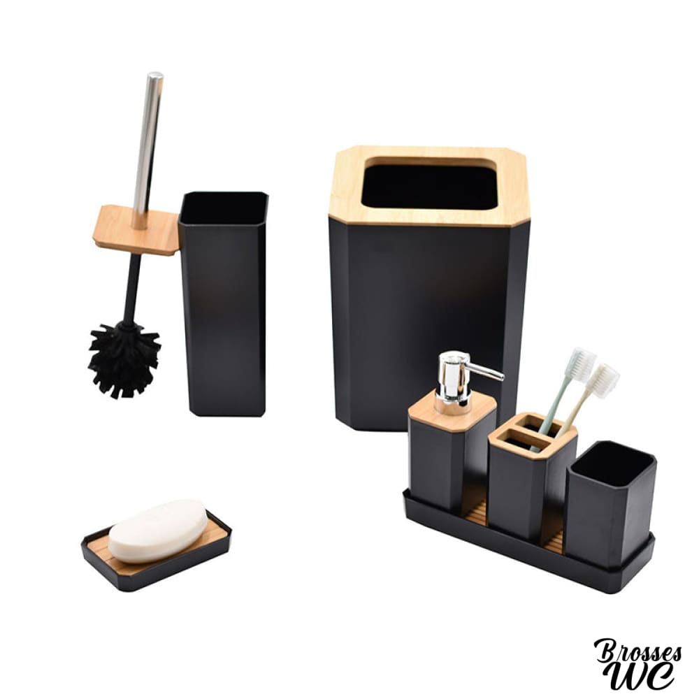 Set poubelle et brosse wc pratique